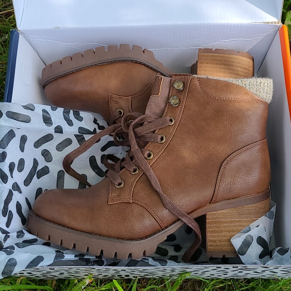 DLG Brown Ankle Booties